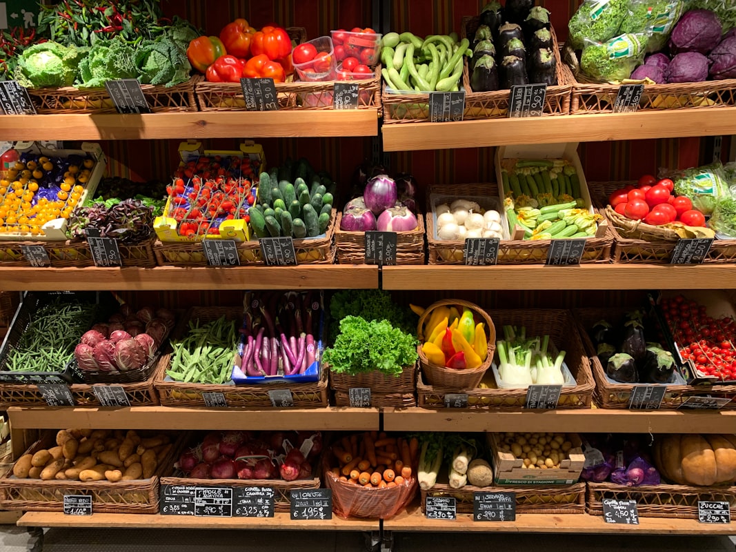 Pantry staples and dried goods arranged for budget shopping